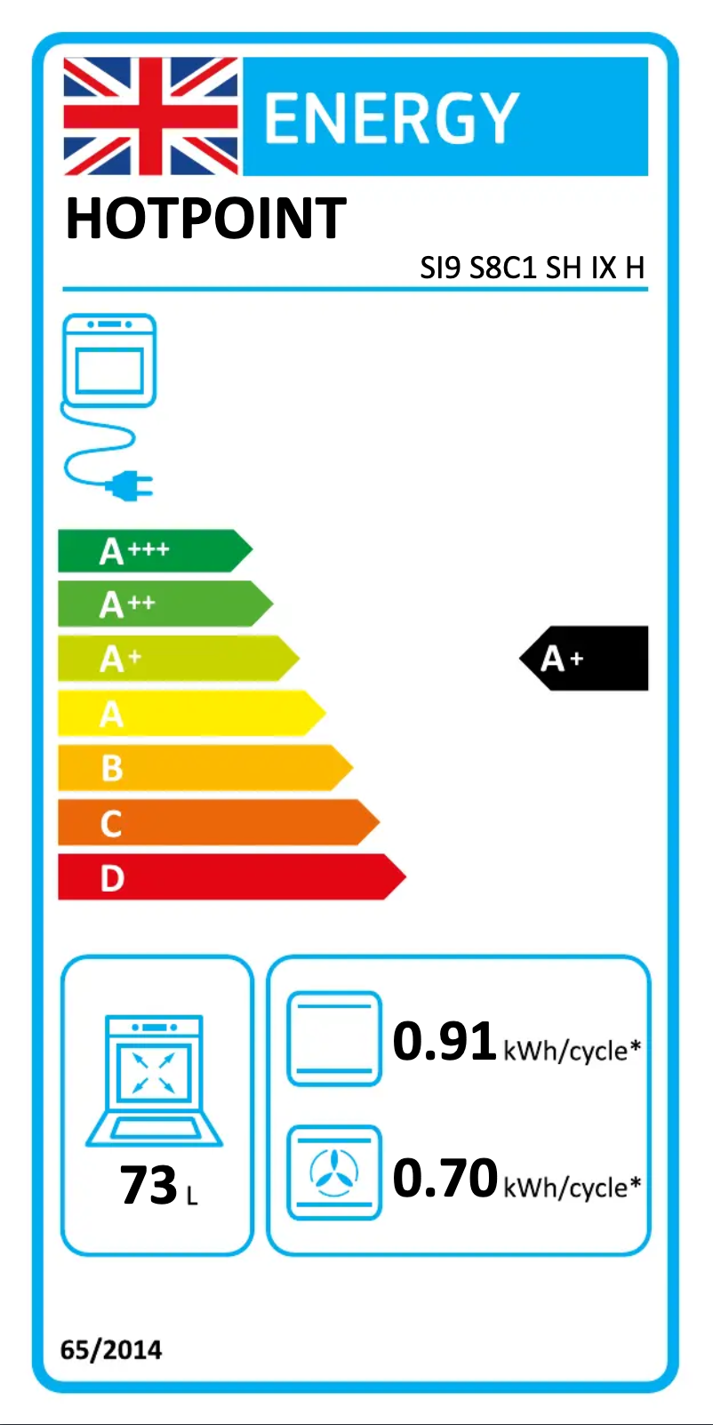 Page n°1 - Label énergétique Hotpoint SI9 S8C1 SH IX H