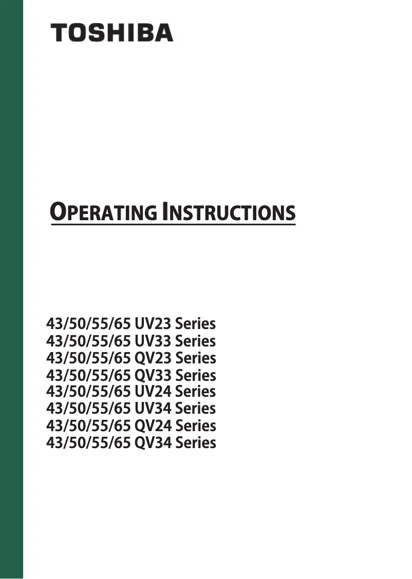 Page n°1 - Manuel utilisateur Toshiba 50UV2363DB