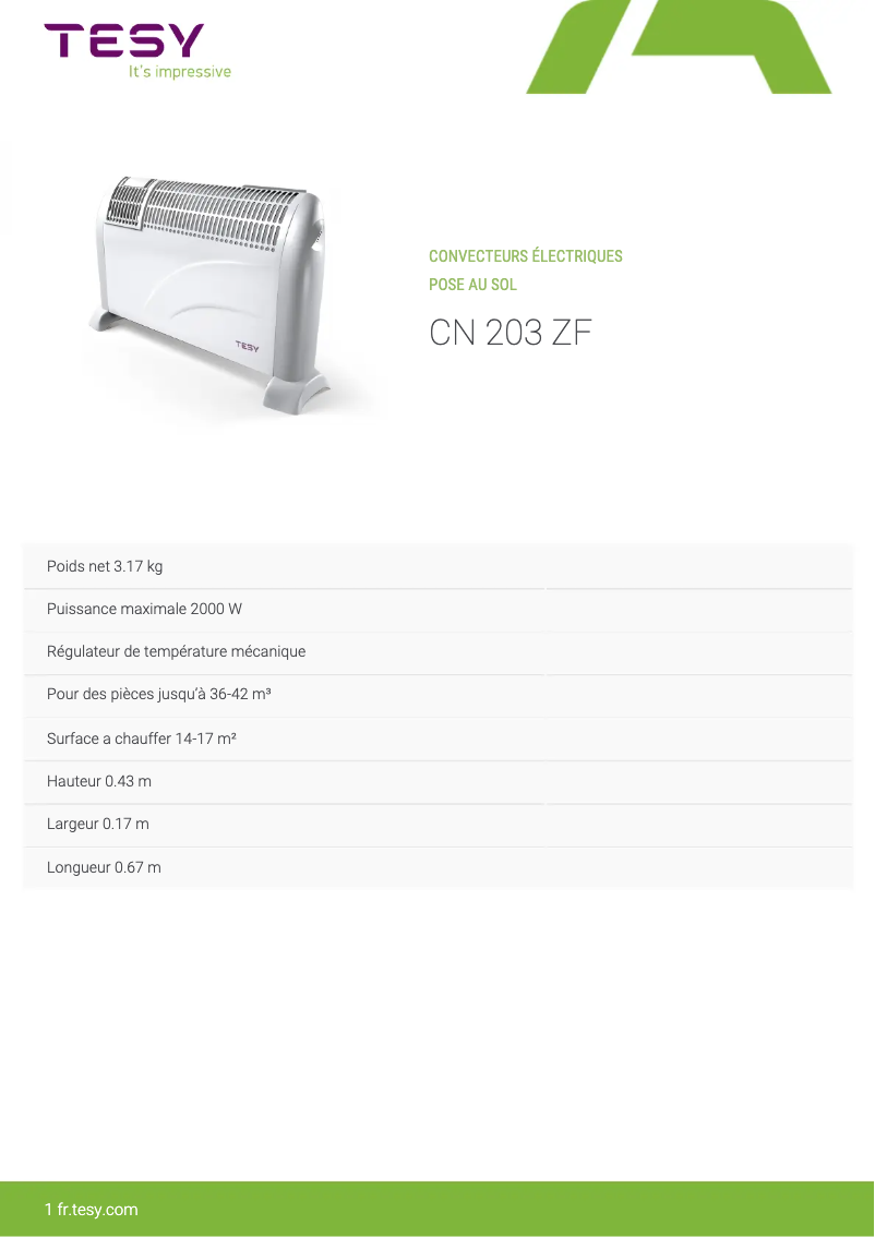 Image de la première page du manuel de l'appareil CN 203 ZF