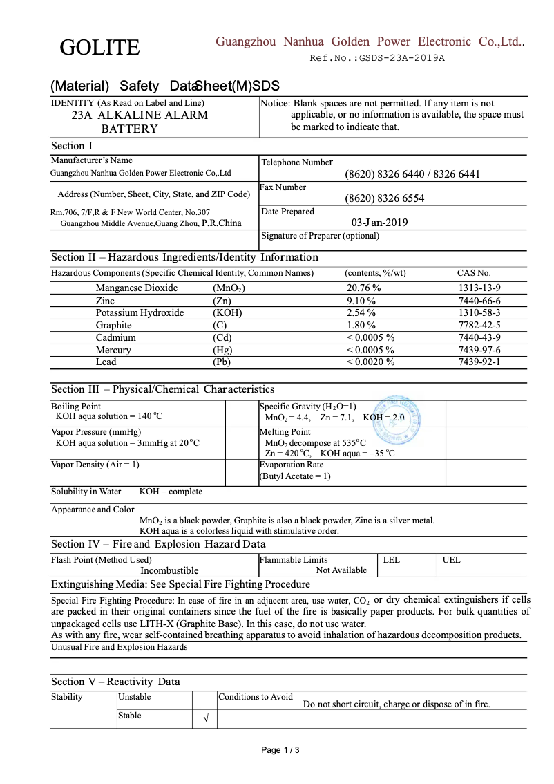 Page 1 de la notice Fiche technique Byron B432E