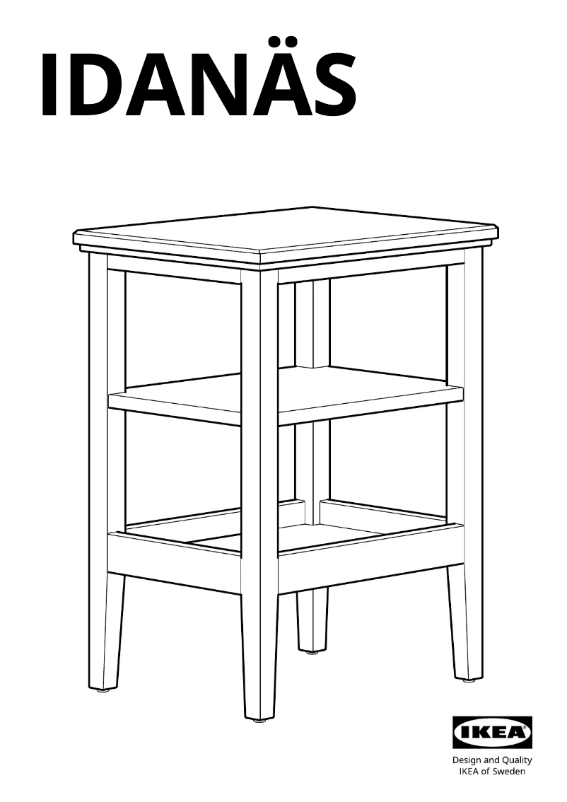 Page 1 de la notice Manuel utilisateur Ikea IDANÄS 804.960.49
