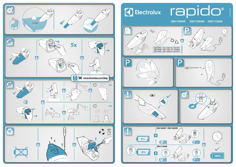 Page n°1 - Manuel utilisateur Electrolux Rapido ZB6114IGM
