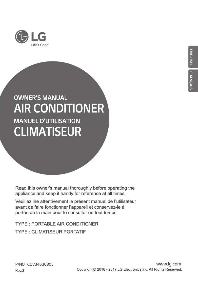 Imagen de la primera página del manual del dispositivo LP1217GSR