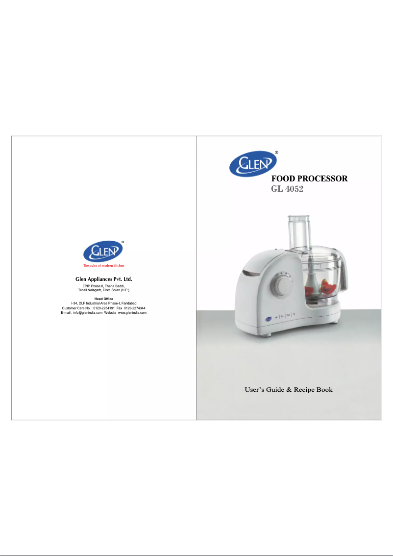 Page 1 de la notice Manuel utilisateur Glen GL 4052