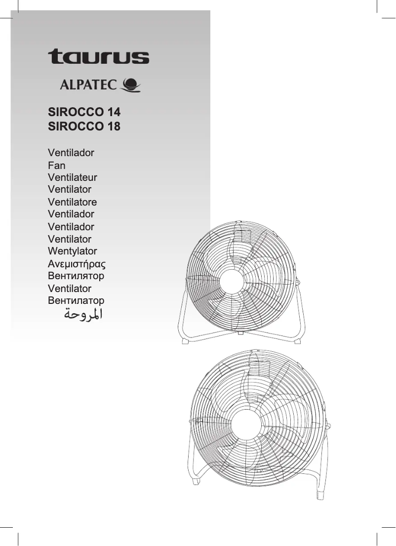 Page n°1 - Manuel utilisateur Taurus Sirocco 18