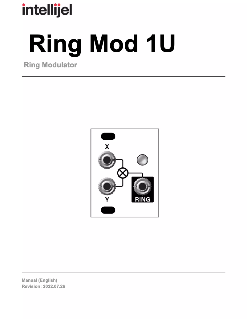 Página 1 del manual Manual de usuario Intellijel Ring Mod 1U