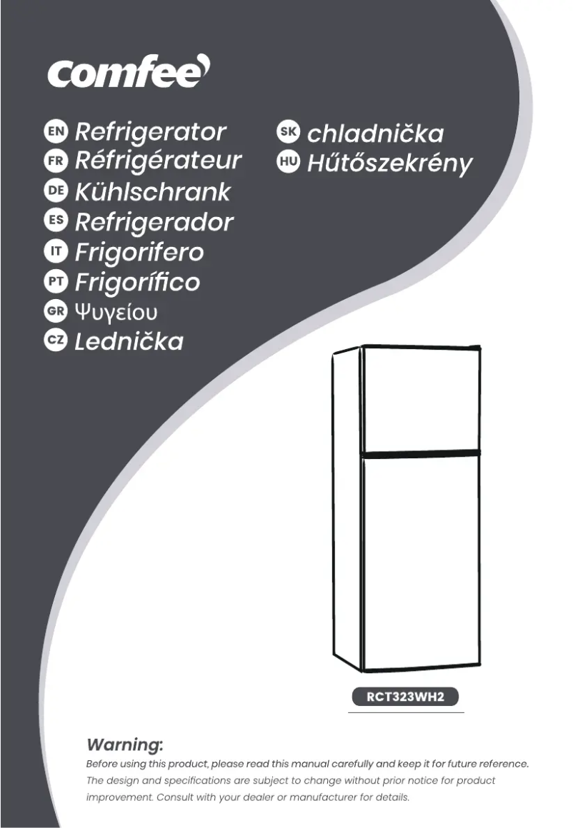 Page 1 de la notice Manuel utilisateur Comfee RCT323WH2