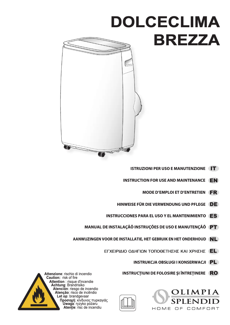 Page 1 de la notice Manuel utilisateur Olimpia Splendid Dolceclima Brezza 9 EQ WiFi