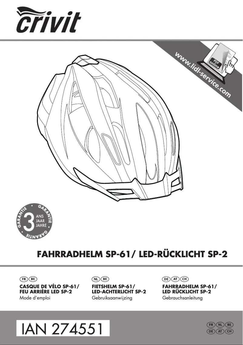 Page n°1 - Manuel utilisateur Crivit IAN 307563