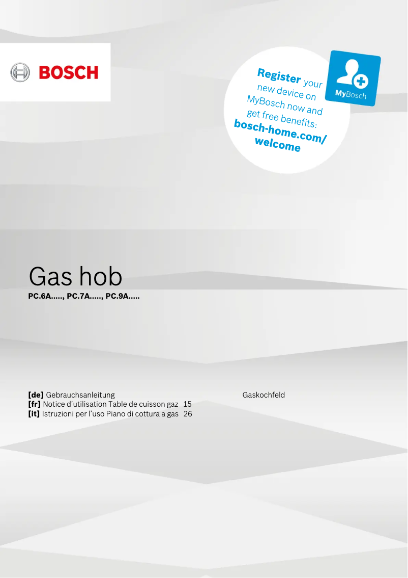 Page n°1 - Manuel utilisateur Bosch PCR9A5C90N