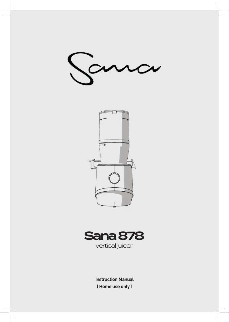 Page n°1 - Manuel utilisateur Sana 878