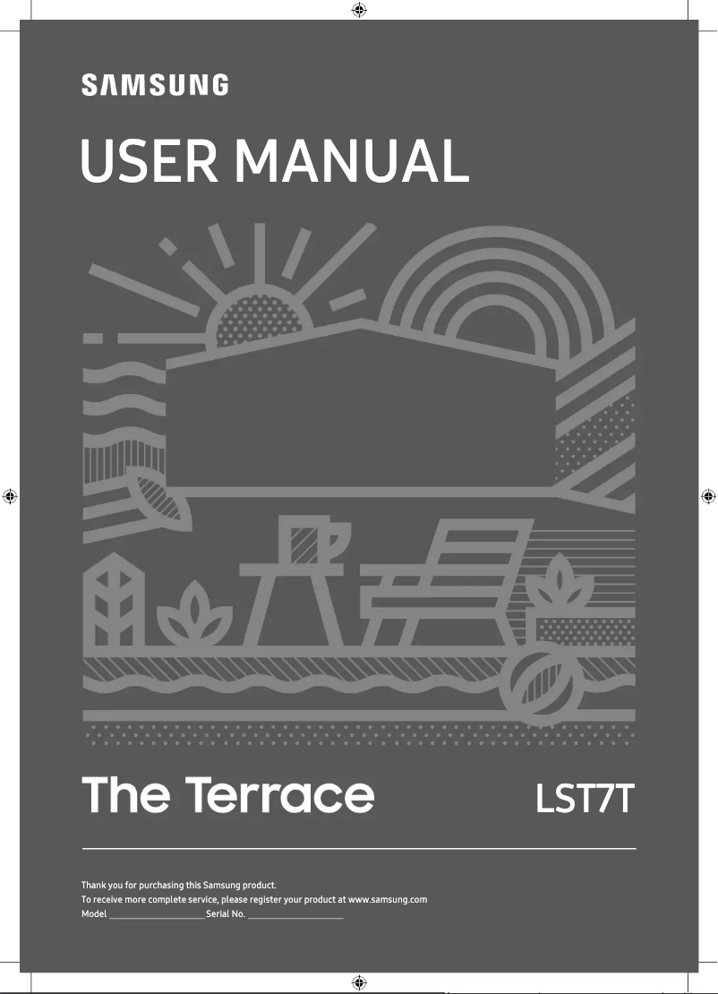 Page 1 de la notice Manuel utilisateur Samsung The Terrace 65LST7B