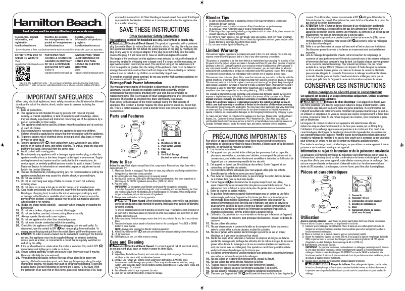 Image de la première page du manuel de l'appareil 50180