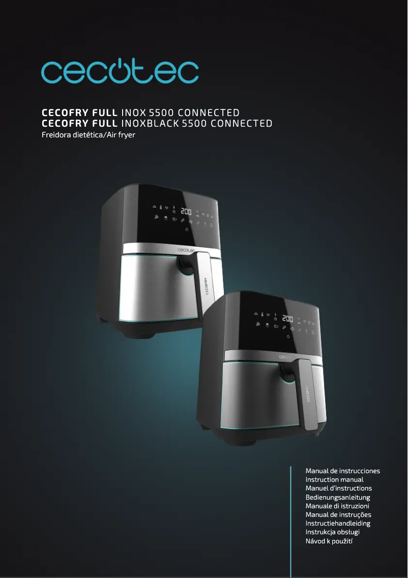 Image de la première page du manuel de l'appareil Cecofry Full Inox 5500 Connected