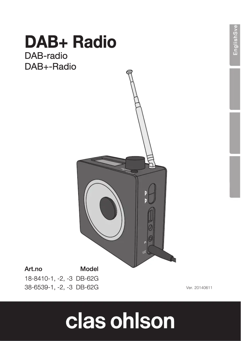 Página 1 del manual Manual de usuario Clas Ohlson DB-62G