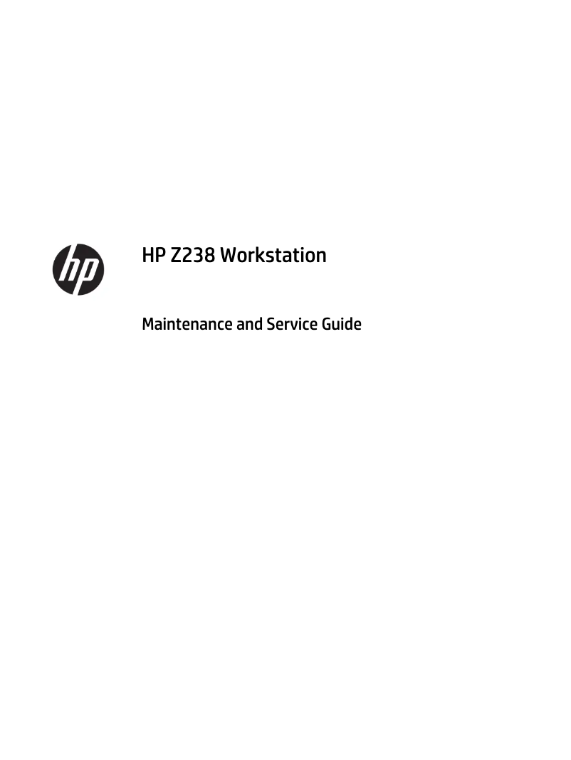Page 1 de la notice Manuel d'utilisation et d'entretien HP Z238‎