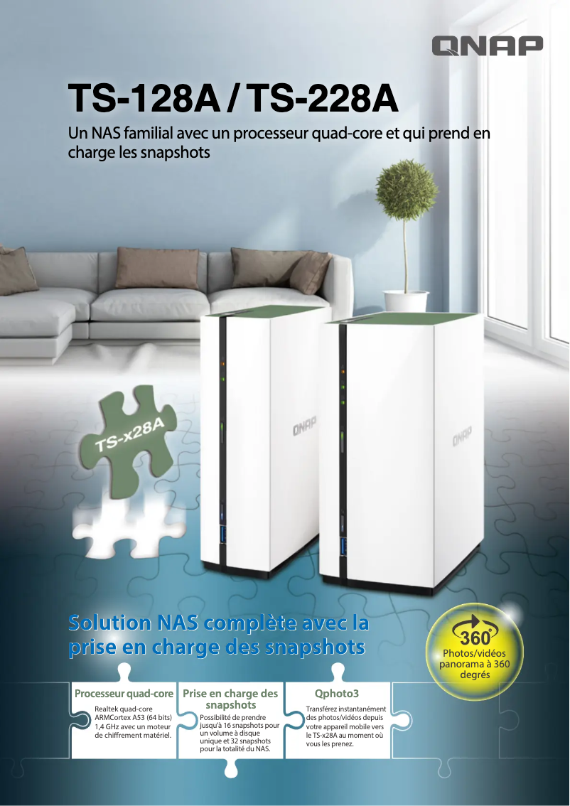 Página 1 del manual Ficha técnica QNAP TS-228A