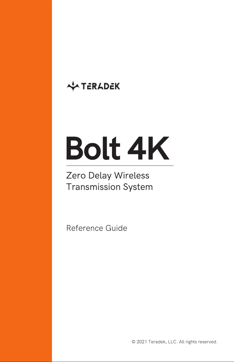 Page 1 de la notice Manuel utilisateur Teradek Bolt 4K TX Module