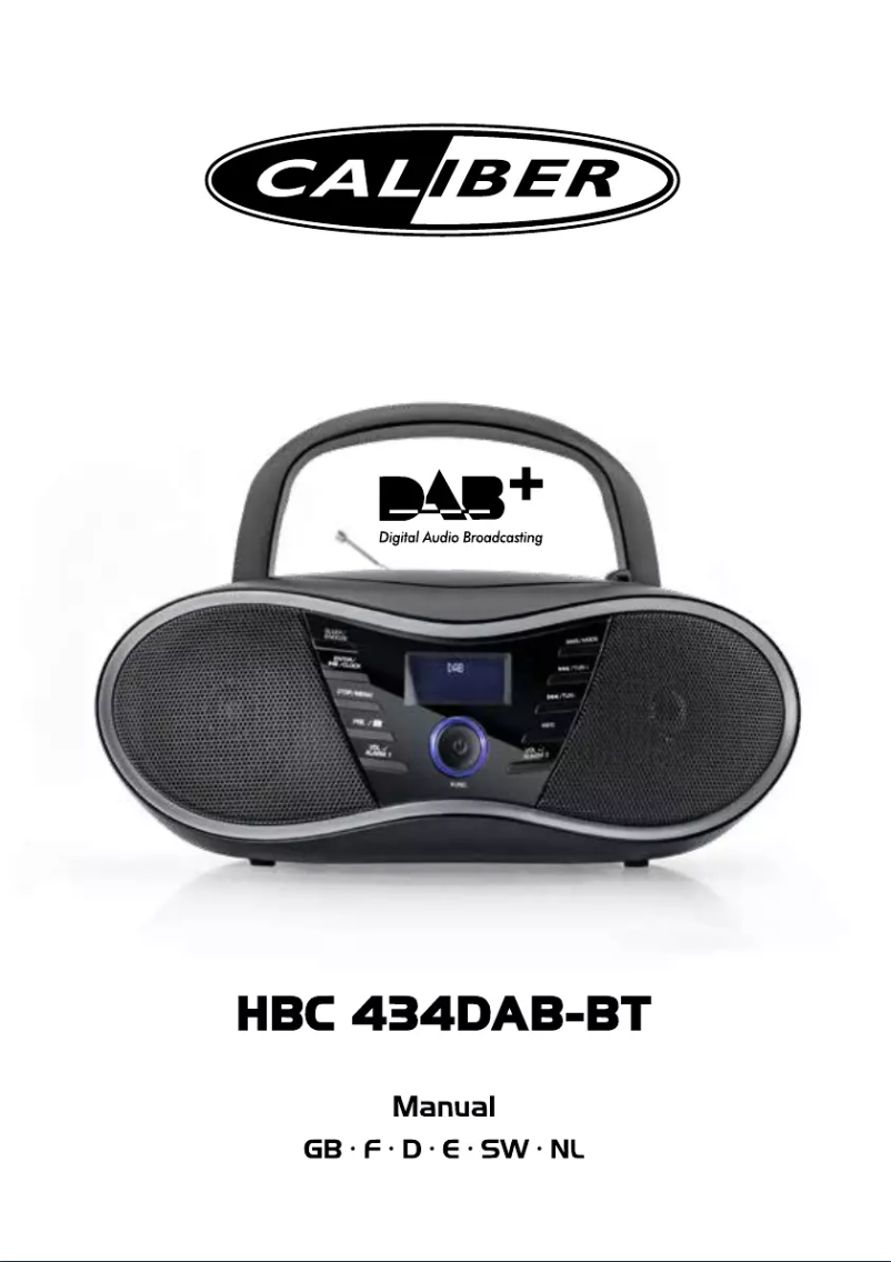 Page 1 de la notice Manuel utilisateur Caliber HBC434DAB-BT