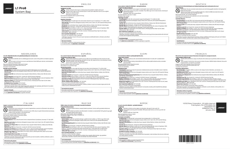 Image de la première page du manuel de l'appareil L1 Pro8