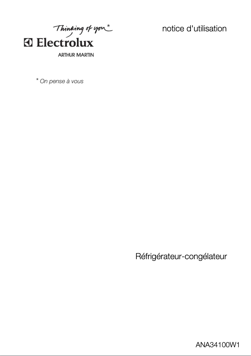 Página 1 del manual Manual de usuario Arthur Martin-Electrolux ANA34100W1