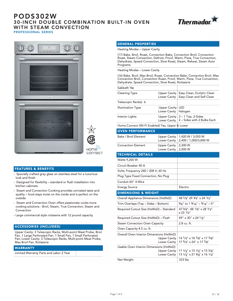 Image de la première page du manuel de l'appareil Professional PODS302W