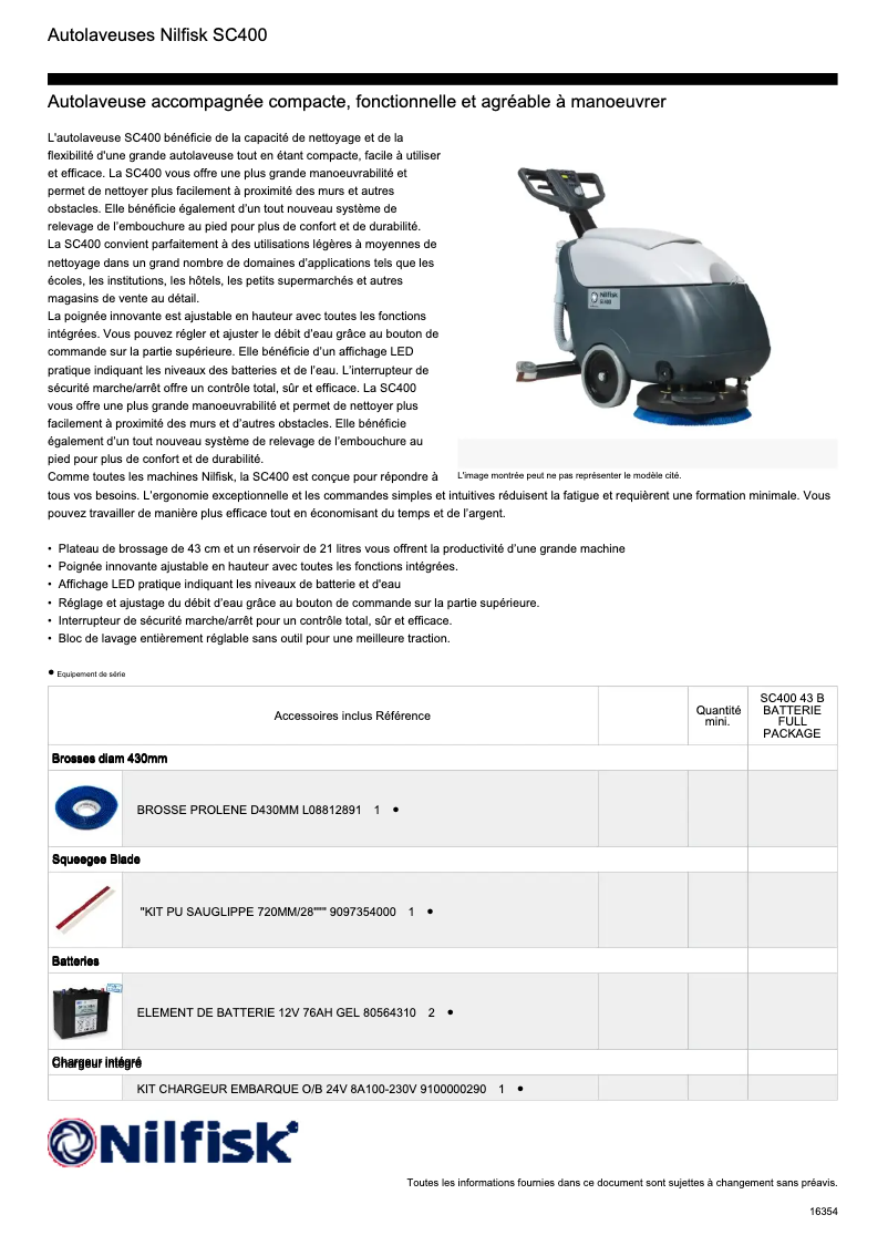 Image de la première page du manuel de l'appareil SC400