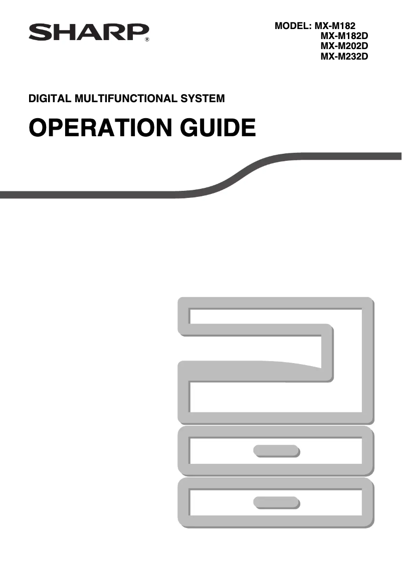 Image de la première page du manuel de l'appareil MX-M232D