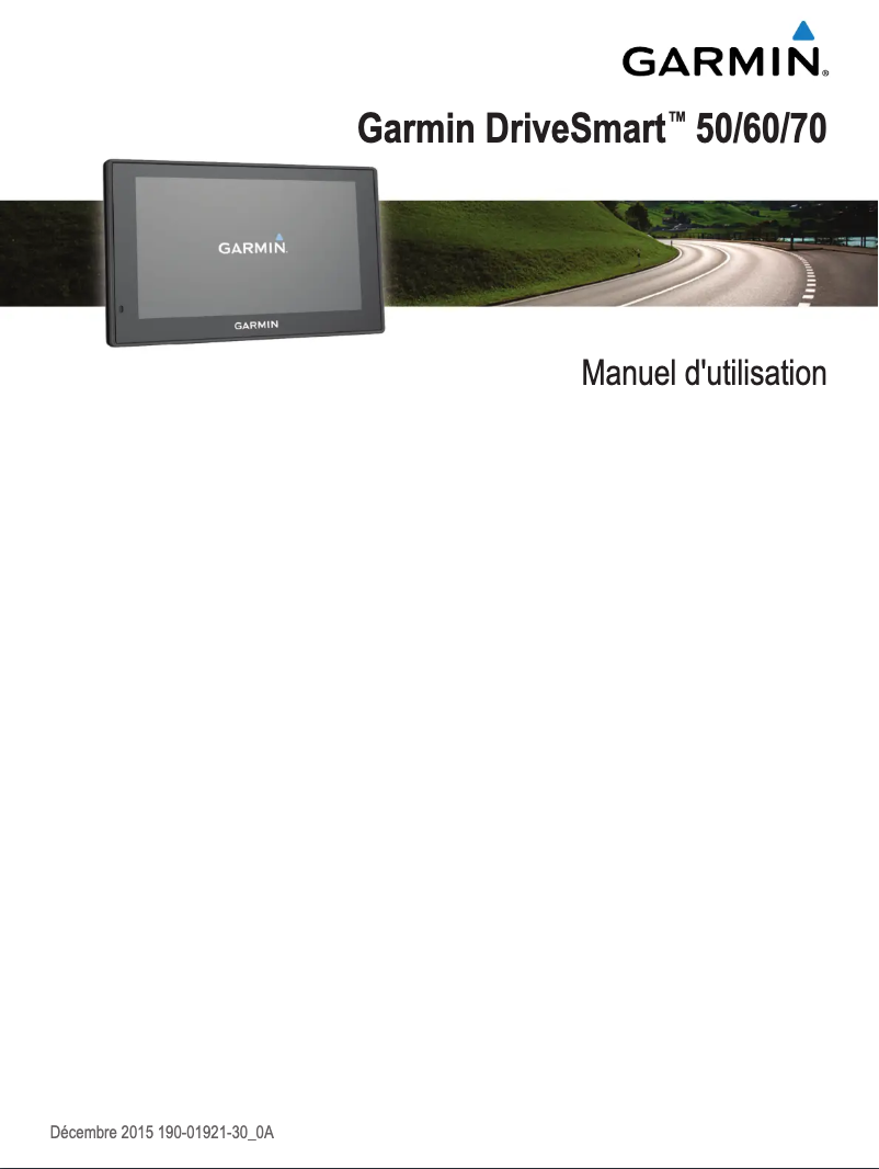 Page 1 de la notice Manuel utilisateur Garmin DriveSmart 70