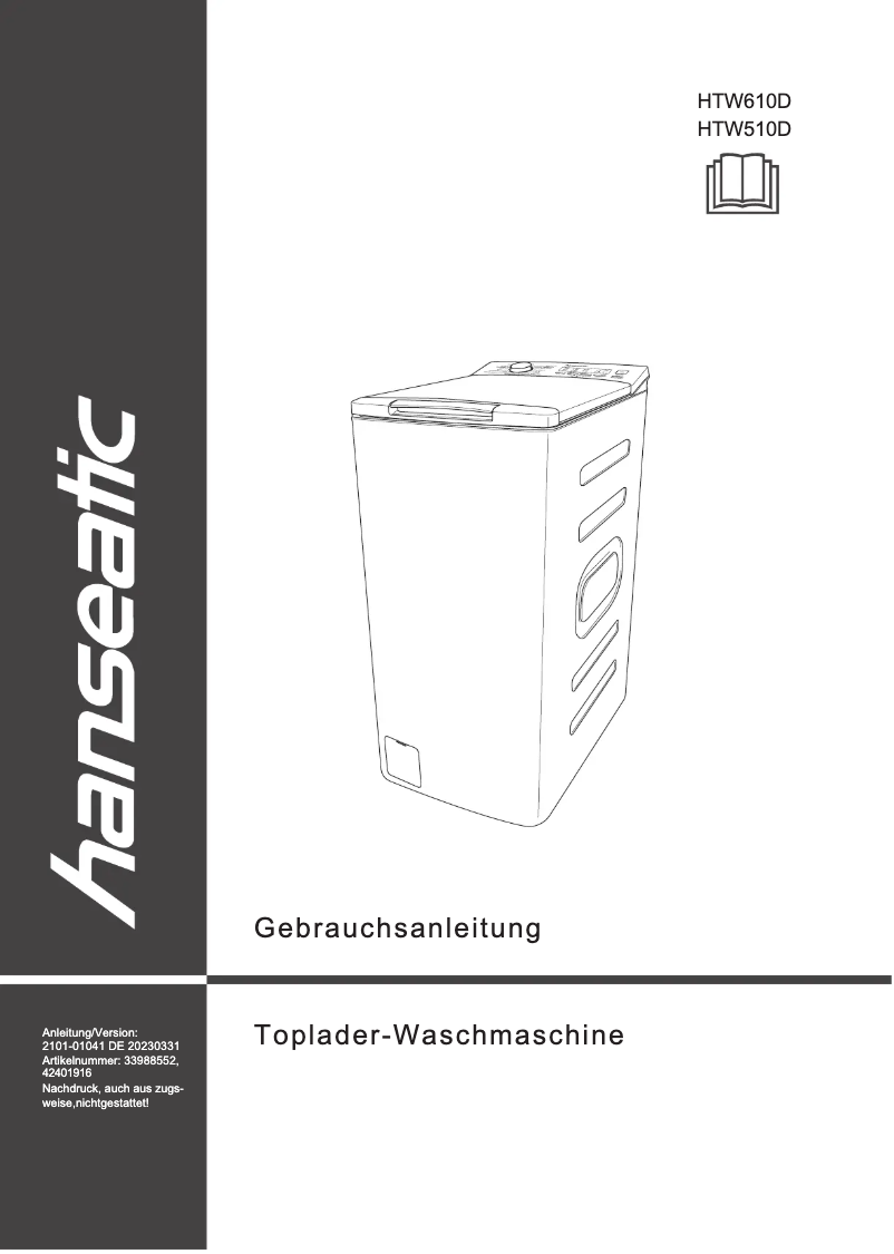Page n°1 - Manuel utilisateur Hanseatic HTW510D