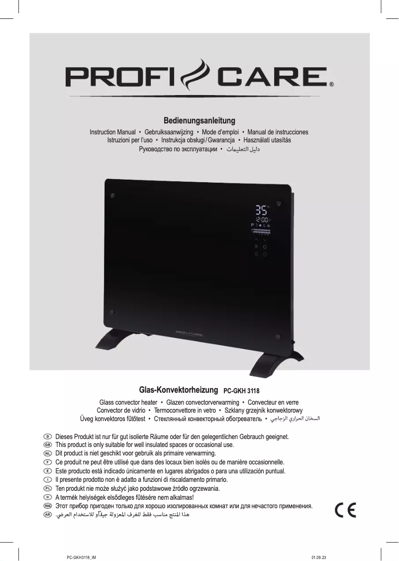 Page 1 of the manual User Manual ProfiCare PC-GKH 3118