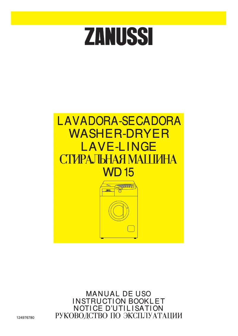 Page 1 de la notice Manuel utilisateur Zanussi WD15