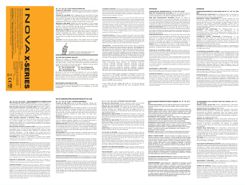 Page n°1 - Manuel utilisateur Nite Ize Inova X5 UV