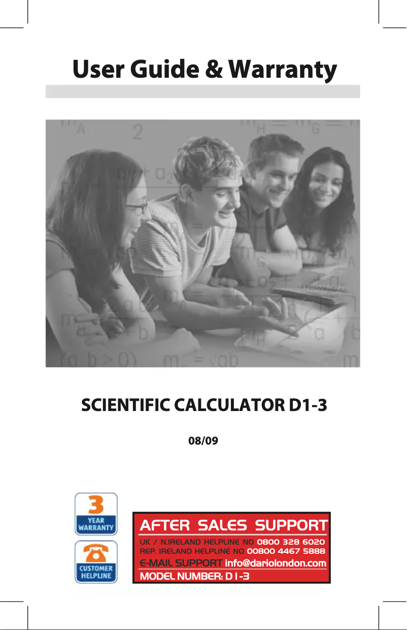 Page 1 de la notice Manuel utilisateur GlobalTronics D1-3