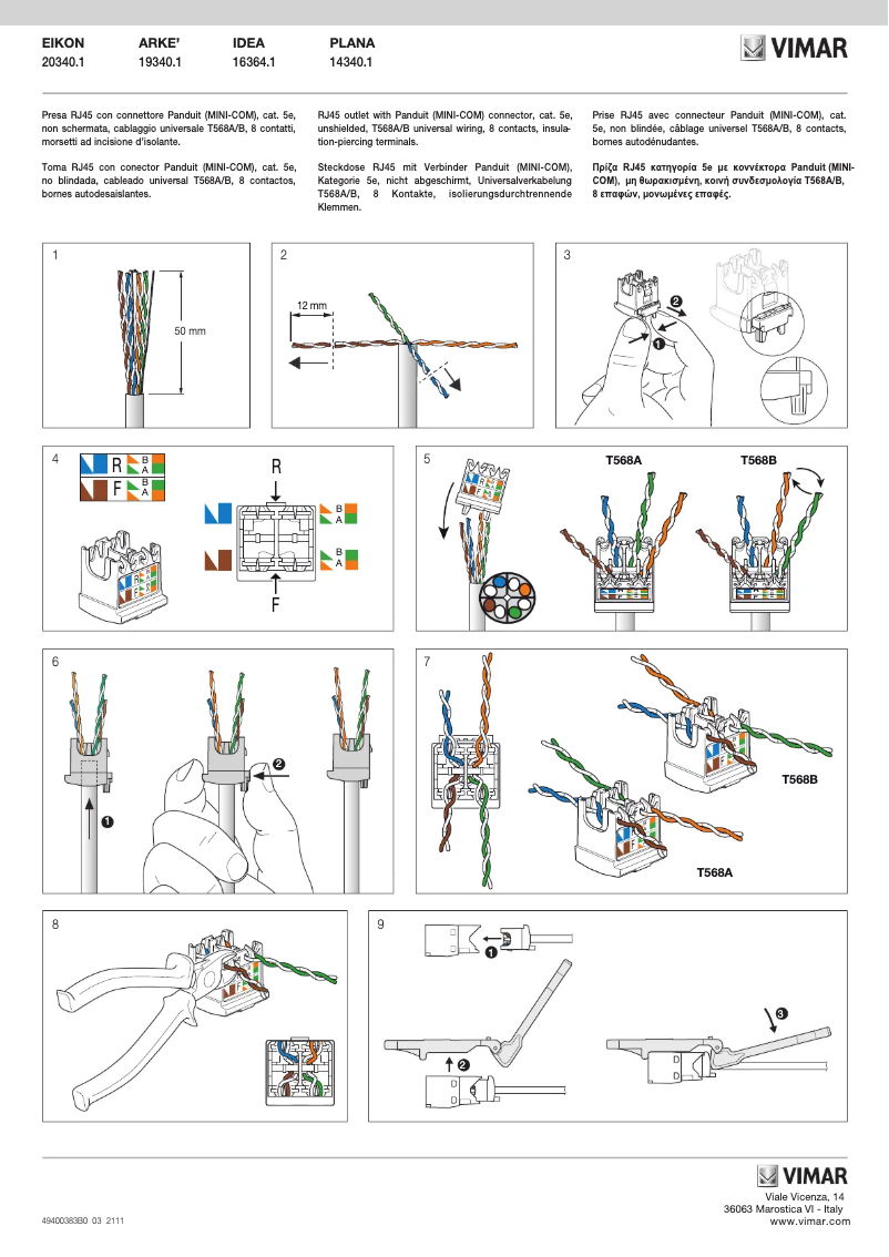 Page n°1 - Manuel utilisateur Vimar 16364.1.B