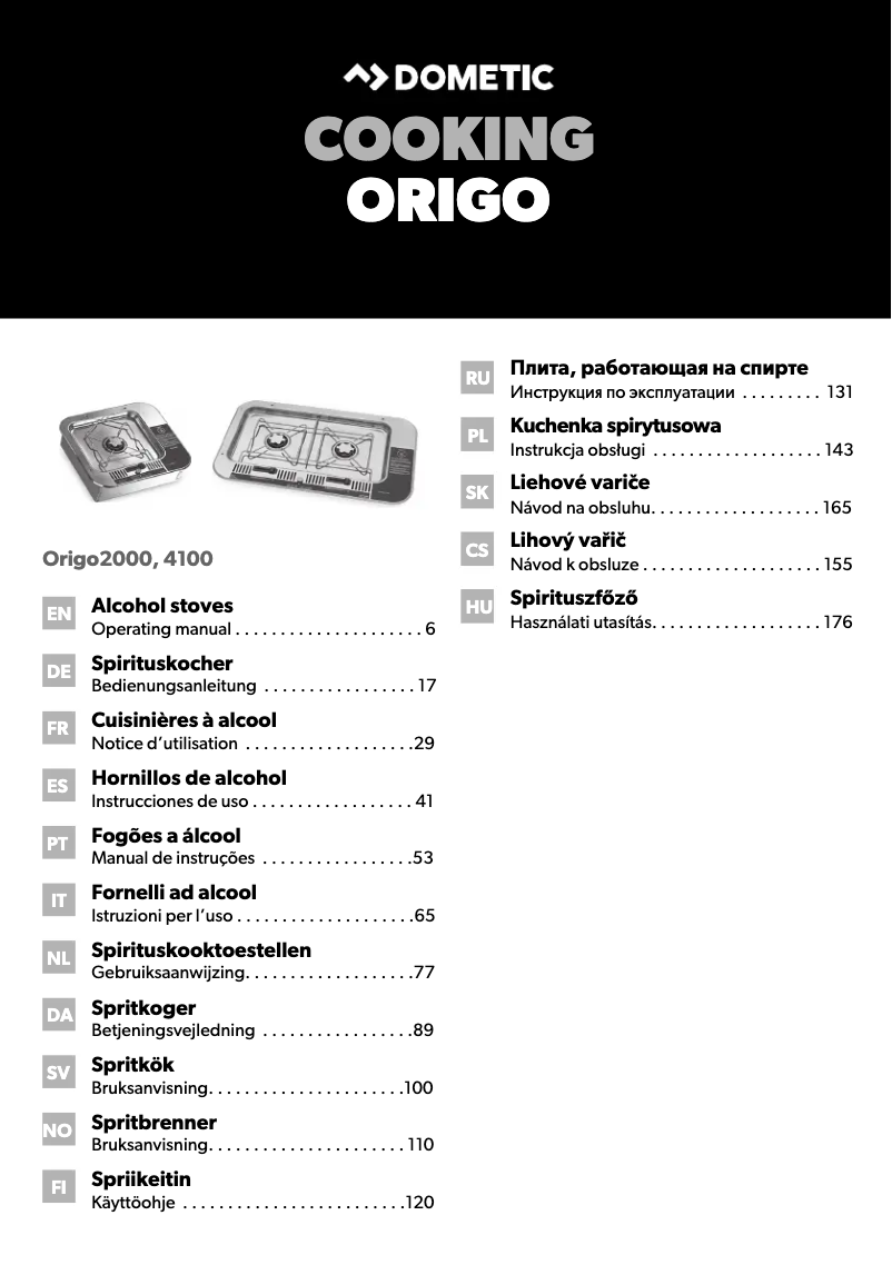 Imagen de la primera página del manual del dispositivo Origo 2000