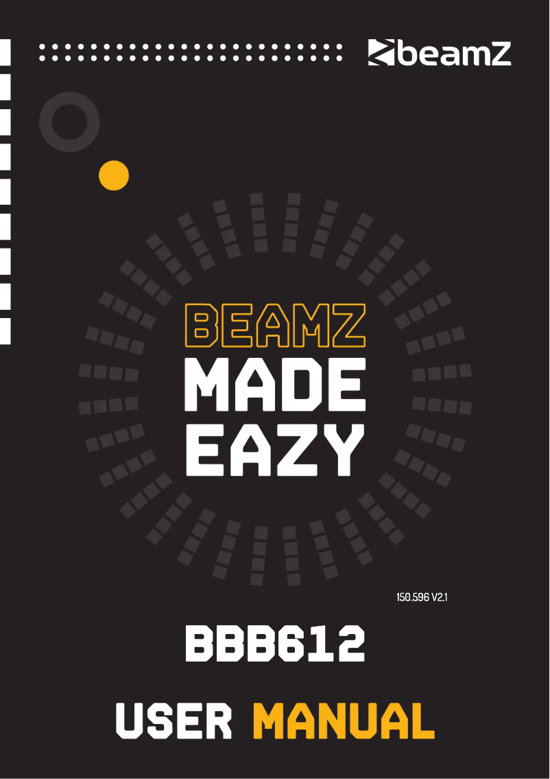 Page 1 de la notice Manuel utilisateur BeamZ BBB612