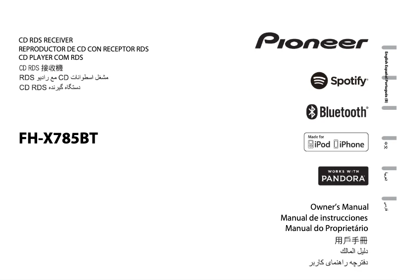 Page 1 de la notice Manuel utilisateur Pioneer FH-X785BT