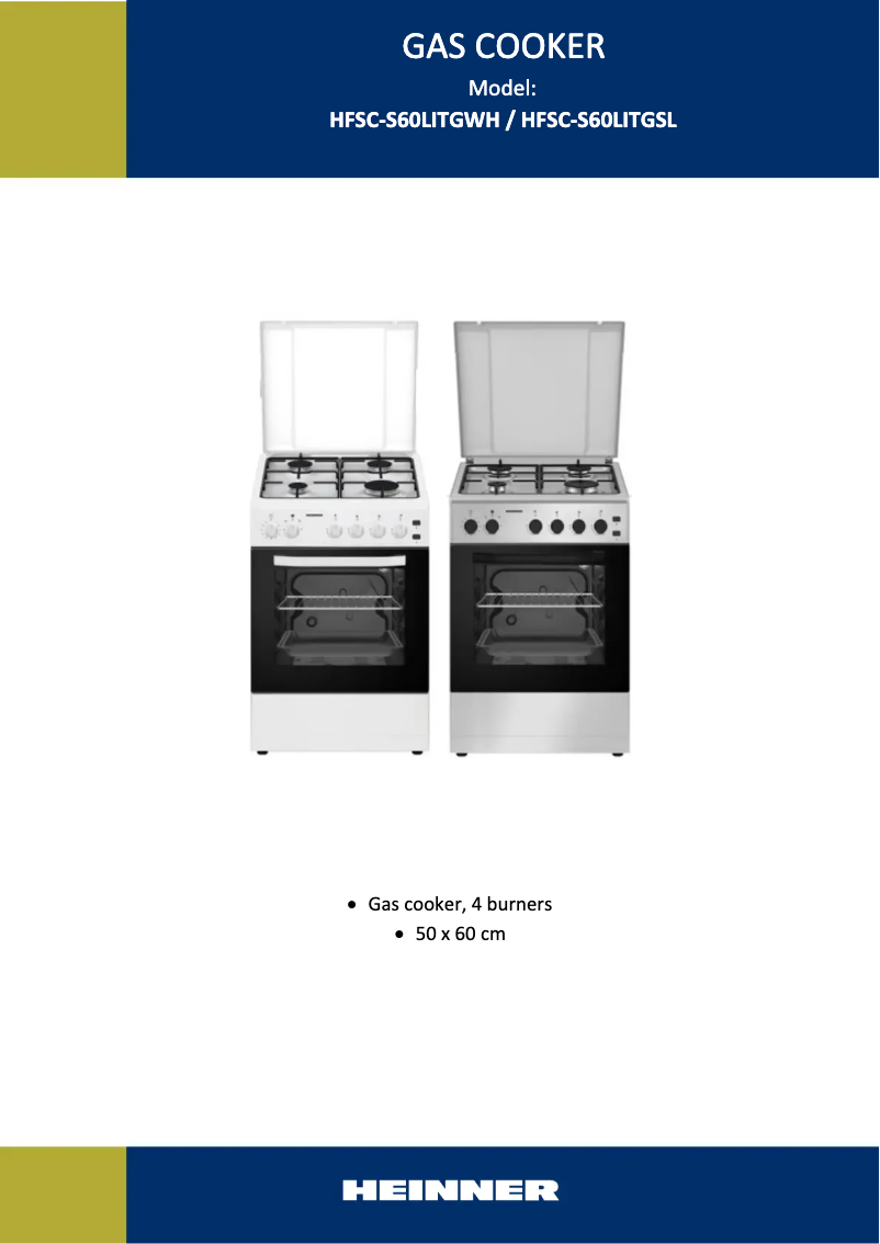 Page 1 de la notice Manuel utilisateur Heinner HFSC-S60LITGSL