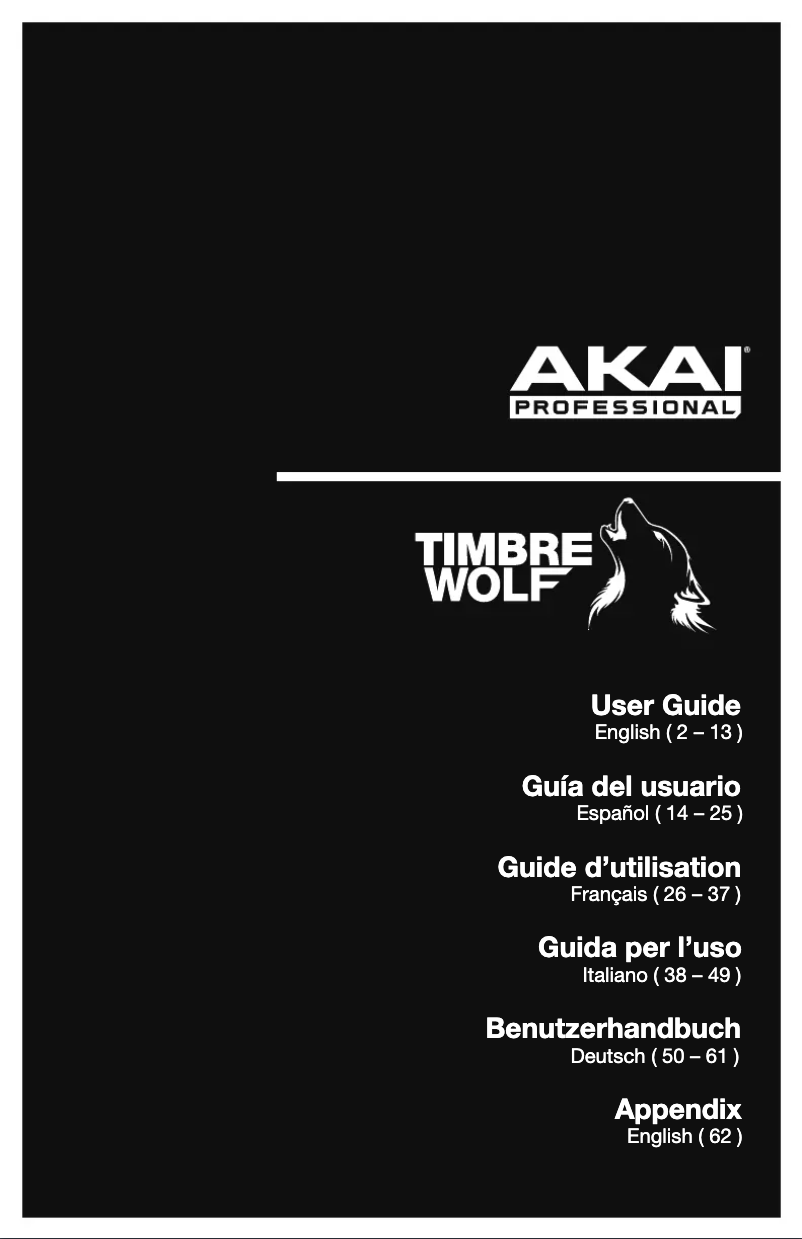 Page 1 de la notice Manuel utilisateur AKAI Timbre Wolf