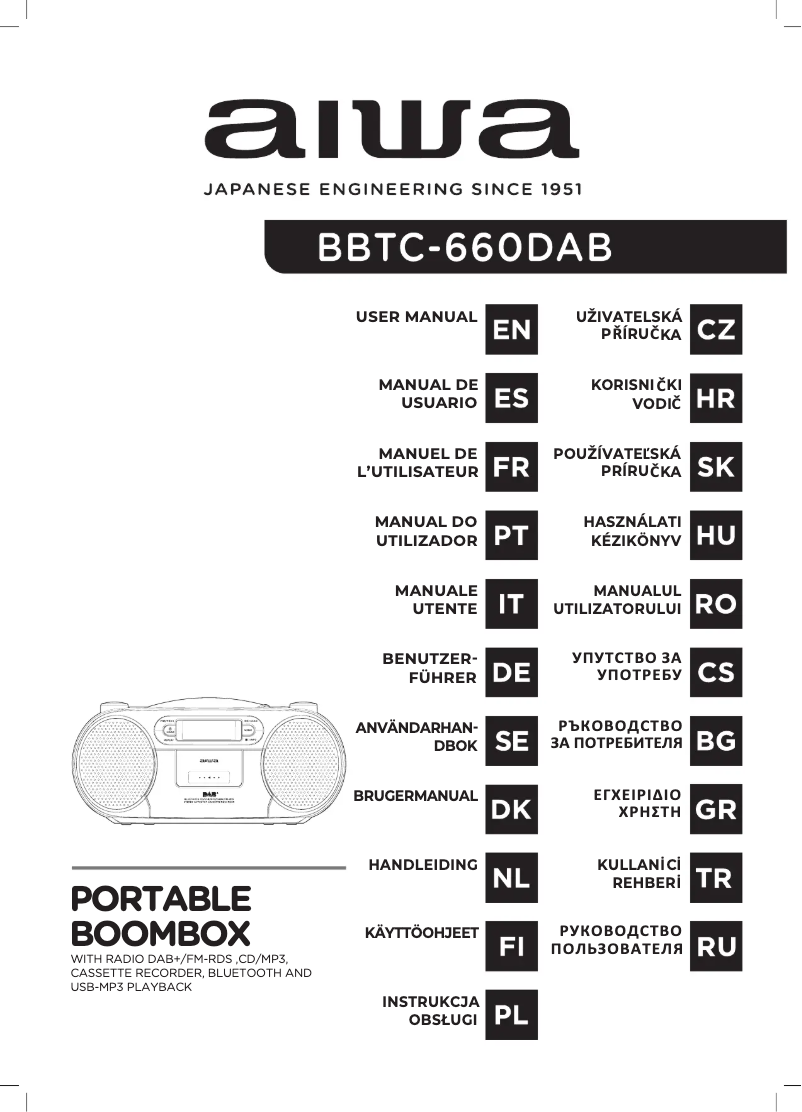 Page n°1 - Manuel utilisateur Aiwa BBTC-660DAB