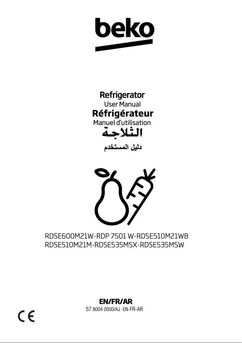 Page 1 de la notice Manuel utilisateur Beko RDSE600M21W