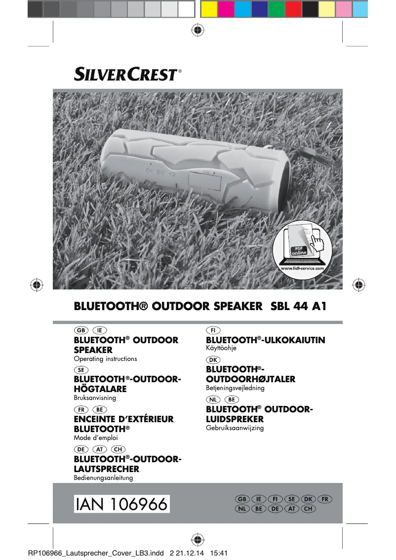 Image de la première page du manuel de l'appareil IAN 273510