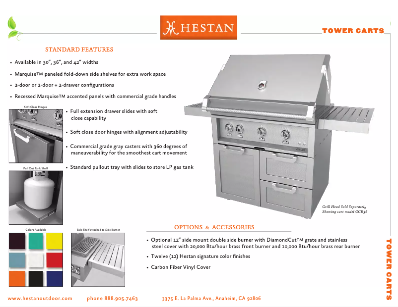 Page 1 de la notice Fiche technique Hestan GCD30