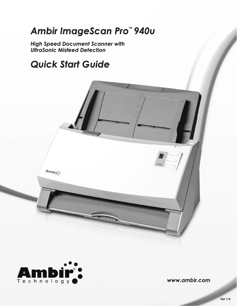 Page n°1 - Manuel utilisateur Ambir ImageScan Pro DS940