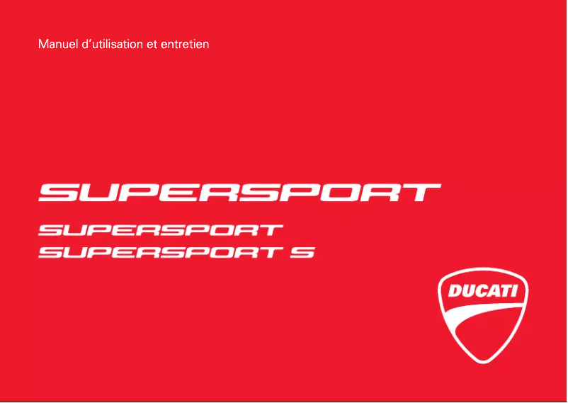 Image de la première page du manuel de l'appareil SuperSport S (2018)