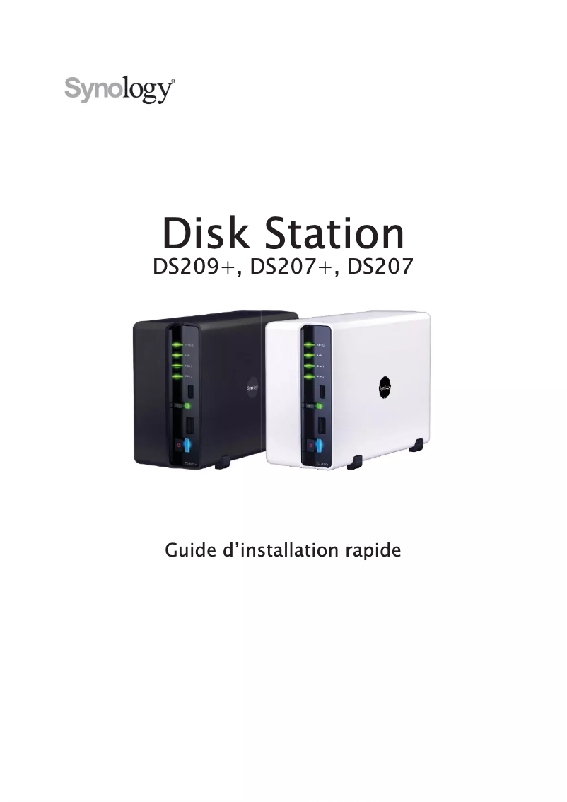 Page 1 de la notice Manuel utilisateur Synology DiskStation DS207