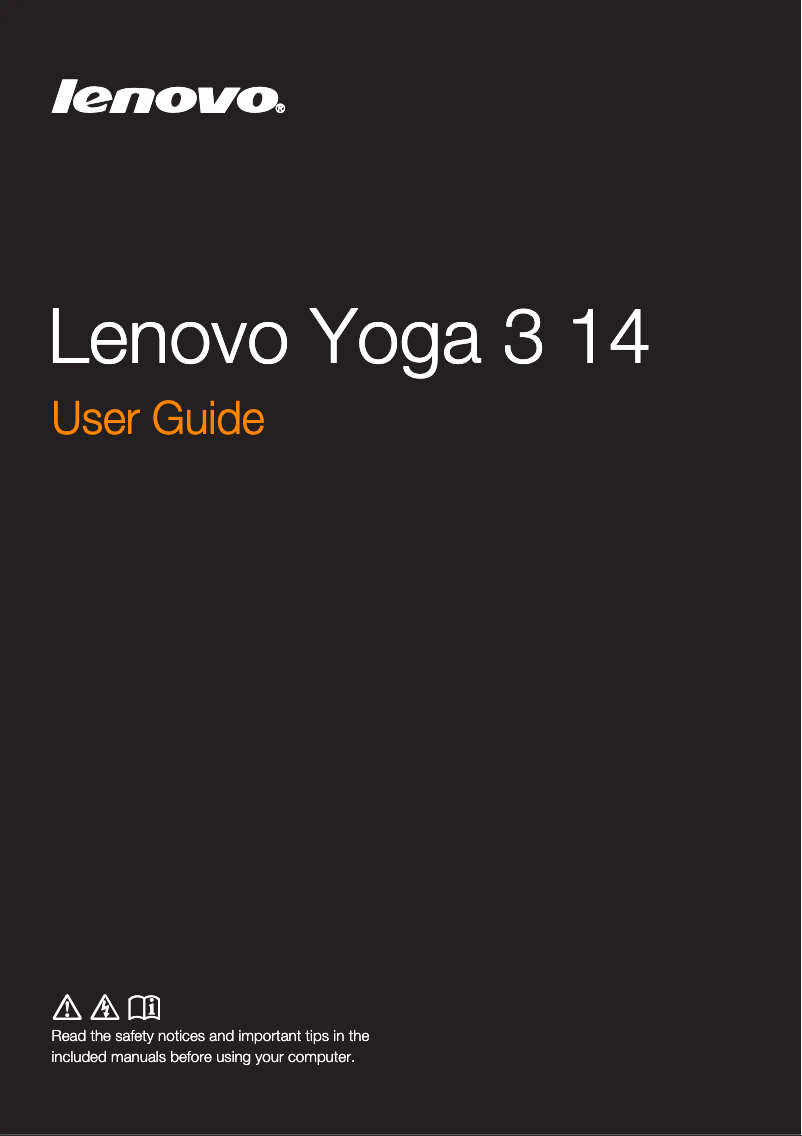 Page n°1 - Manuel utilisateur Lenovo Yoga 3