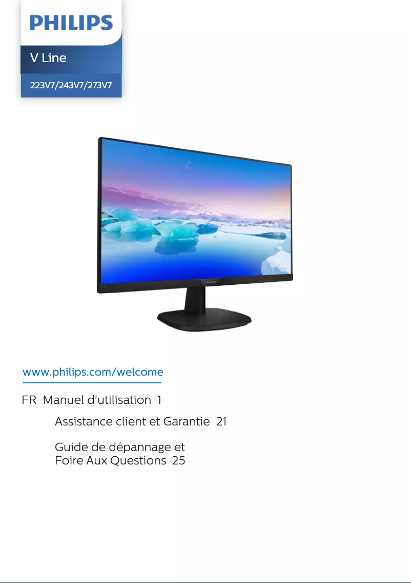 Image de la première page du manuel de l'appareil 223V7QDSB