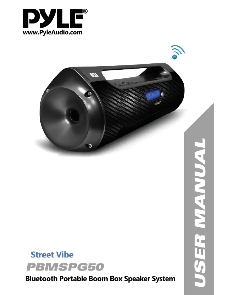 Page n°1 - Manuel utilisateur Pyle Street Vibe PBMSPG50